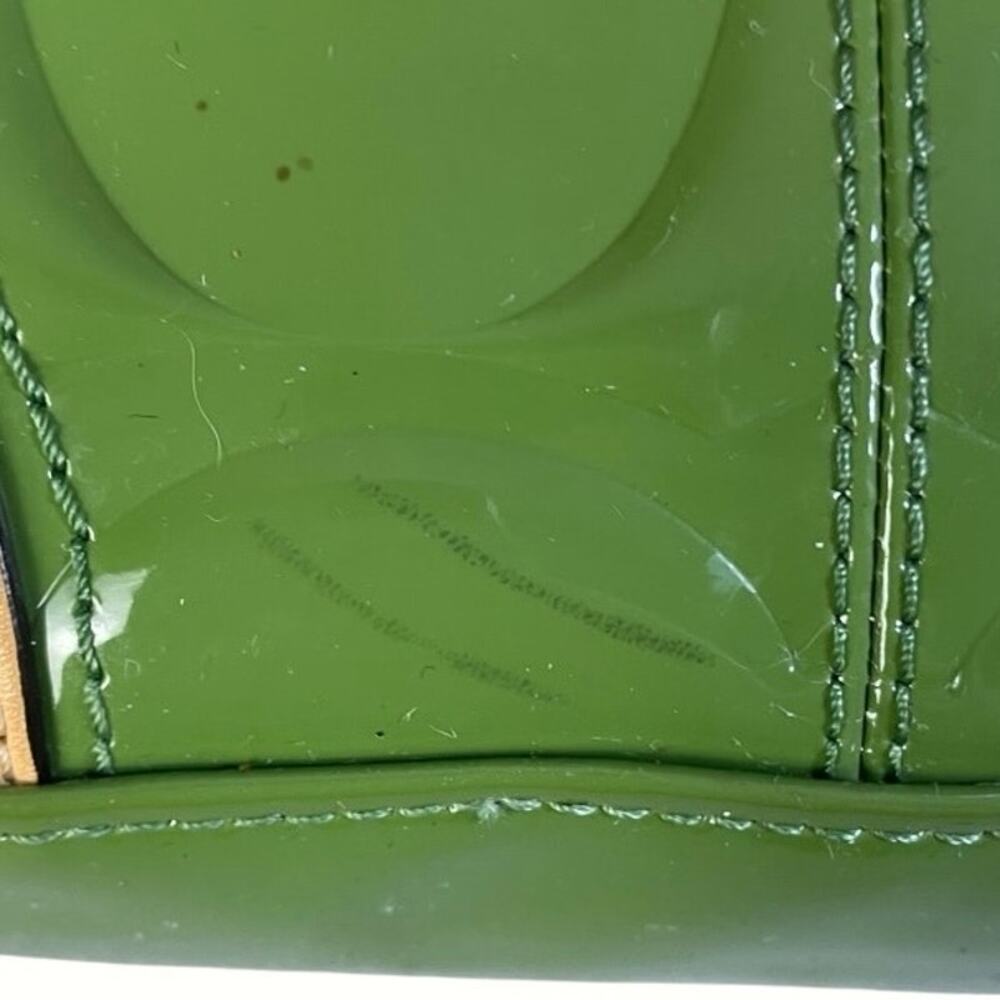 Coach Peyton Apple Green Patent Leather Embossed “C” Logo Tote Bag - Picture 8 of 10